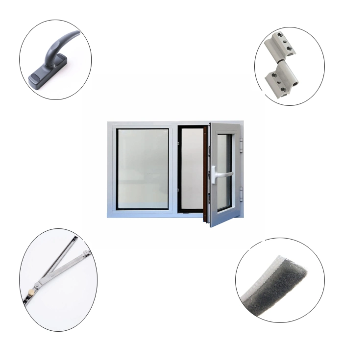 CE As2047 UV-Resistantdust Resistanceanti-Aginglow-E Laminated Glass Touch Invisible Lock Aluminum Casement Window for Commercial Buildings