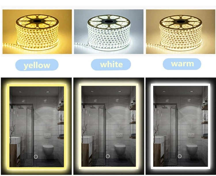 Hotel Project Bluetooth Speaker LED Smart Bathroom Mirror with Antifog and IR Sensor Switch